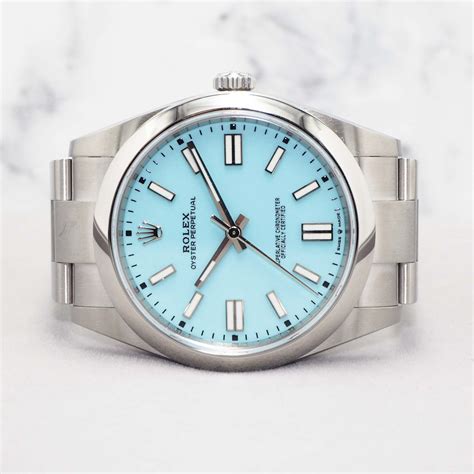 blue rolex watch band|Rolex 41mm tiffany blue.